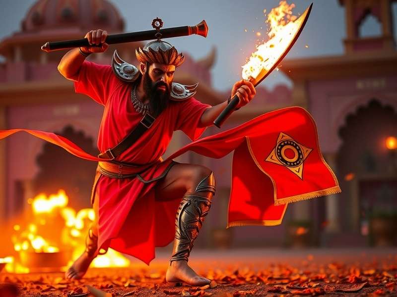 Mace Rajput Champion Game Battle Scene